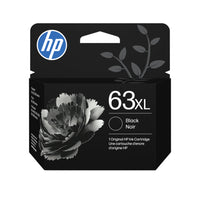 HP 63XL Cartouche d'encre noire à rendement élevé d'origine-Cartouches d'encre HP 63XL compatibles avec modèles : HP Deskjet 1112, 2130, 2132, 3630, 3632, 3633, 3634, 3636, 3637