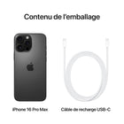 Apple - iPhone 16 Pro Max 6,9" - 256 Go - Titane noir - Bell et Virgin Plus-Connectivité Satellite: Quand aucun réseau cellulaire ou Wi-Fi n'est à sa portée, iPhone peut se connecter à un satellite pour vous permettre d'envoyer et de recevoir des textos et des Tapback. En cas d'accident de voiture grave, il peut contacter les secours si vous n'êtes pas en mesure de le faire