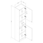 South Shore - Olea - Étagère de rangement étroite 2 portes - Blanc solide-Assemblage requis : nos produits nécessitent d’être assemblés. Cependant, soyez sans crainte! Chaque meuble vient avec un guide détaillé pour que vous viviez une expérience de montage sans souci.