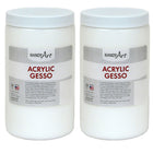Handy Art - Acrylique Gesso, 32 oz., Pack de 2-Un apprêt étudiant d'excellente qualité qui sèche à une finition mate flexible