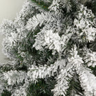 HOMCOM - Sapin de Noël artificiel floqué de neige de 1 - 8 m à LED blanc chaud-Matériaux : Branches en PVC, base en métal 