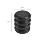 Modway - Ellery Rond empilé Bois Table d’appoint - Brosse métallique noire-Conception empilée