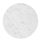Modway - Verne 28 po Marbre artificiel Table à manger, Or Blanc-Anneau sans marquage
