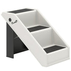 PawHut - Escalier pour chiens de petite taille - rampe pour animaux pliable 14,5 po H avec 3 marches-Le design à trois marches aide les petits animaux ou les animaux âgés à atteindre facilement les endroits en hauteur 