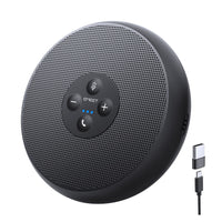 EMEET - Haut-parleur USB Plug-and-Play OfficeCore M1A - Certifié Zoom-Deux microphones omnidirectionnels : Captent les voix de toutes les directions. Plus besoin de rester assis à votre place pendant toute la réunion.