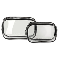 General Supply Goods + Co - Trousse de Toilette de Voyage Approuvée par la TSA - Paquet de 2 - Transparent-Approuvé par la TSA - Conforme aux réglementations des compagnies aériennes, vous permettant de passer facilement la sécurité de l’aéroport en toute simplicité.
