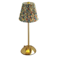 Xtricity - Lampe de table tactile LED portable Roccabella - Multi-Flora-Corps de lampe en métal avec abat-jour plaqué tissu pour un style décoratif