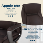 La-Z-Boy - Fauteuil de direction à soutien lombaire pneumatique Mercer - brun-Accoudoirs ergonomiques fixes et rembourrés en mousse