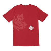 Oscardo - T-shirt jeunesse (S) avec motif artistique autochtone Standing Together de Curtis Wilson-Motifs d’art autochtones authentiques créés par des artistes des Premières Nations, inuits et métis de partout au Canada, mettant en valeur une expression culturelle riche et significative