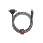 Native Union - Câble Belt Duo USB-C vers USB-C/Lightning 1,5m - Zebra-Véritable compatibilité universelle : pour les iPhones, Macbook, iPads, Airpods et tout autre Type-C appareils compatibles