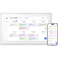 Aluratek - Calendrier numérique intelligent WiFi de 15,6" et cadre photo avec écran tactile et 32 Go de mémoire intégrée-Vos photos seront affichées sur l’écran LCD IPS en résolution 1920 x 1080. Vivez une clarté HD 1080p incroyable dans des couleurs riches et vibrantes avec un format idéal 16:9.