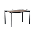 Homy Casa - Bureau d'ordinateur minimaliste 47,2" - finition noyer-Utilisation polyvalente : Parfait pour écrire, étudier, travailler à domicile ou réaliser des projets créatifs, ce bureau s'adapte à divers besoins et espaces