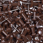 JAM Paper - Punaises colourées - couleur chocolat - paquet de 100-Gardez vos travaux scolaires, vos travaux de bureau, vos projets artistiques et visuels organisés avec des punaises colourées !