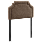 Modway - Magnolia Tissu rembourré Tête de lit - Moka-Tissu tissé en bruyère tissé