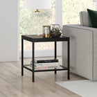 Hudson&Canal - Table d'appoint carrée Alexis de 50 cm de largeur par - Bronze noirci-Caractéristiques assemblage facile