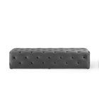 Modway - Amour Entrée à boutons touffés de 72" Performance Velvet Banc - Gris-6