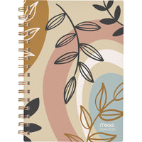 Mead - Agenda scolaire hebdomadaire/mensuel Artisan feuille 2024-2025 - 5 1/2 po x 8 1/2 po - multicolore - bilingue-Couverture en poly imprimée de fleurs audacieuses dessinées à la main qui prennent vie sur un fond coloré. 