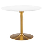 Modway - Pursuit 40 po Table à manger, Or blanc-Table à manger moderne