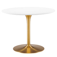 Modway - Pursuit 40 po Table à manger, Or blanc-Table à manger moderne