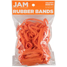 JAM Paper - Élastiques durables - taille 64 - orange - Paquet de 100-Couleur : Orange | Élastiques élastiques colourés