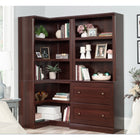 Sauder - Bibliothèque d'angle à 5 étagères - Cerisier Select-La sécurité avant tout: Kit d'ancrage mural fourni pour prévenir les accidents de basculement