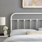 Modway - Sage Métal Tête de lit King, Blanc-Style de ferme moderne
