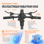 Gyrocopters - Vélo électrique PixAI pour adultes et adolescents - Vitesse 32 km/h - Autonomie (assistance) 70 km - Noir-Utilisez le mode « tout électrique » pour une conduite sans effort, ou activez l'assistance au pédalage (PAS) pour étendre votre autonomie jusqu'à une distance impressionnante de 70 km
