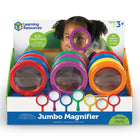 Learning Resources - Loupes géantes pour la science primaire - Couleurs variées-Les supports rabattables sur chaque loupe permettent une visualisation engagée et mains libres avec un grossissement de 4,5x.