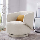 Modway - Celestia Tissu Boucle Chaise pivotante - Ivoire-Base pivotante à 360º