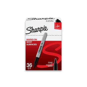 Sharpie Marqueurs Permanents Pointe Fine - Lot De 2 - Encre Noire Indélébile