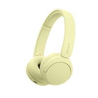 Sony - WHCH520 Casque sans fil avec microphone - Jaune-Avec une autonomie de batterie allant jusqu’à 50 heures et une recharge rapide, vous aurez suffisamment d’énergie pour les voyages en voiture de plusieurs jours et les longues fins de semaine de festival.