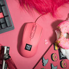 Mionix - Souris optique ambidextre 5 000 DPI AVIOR Frosting - Rose-4 boutons entièrement programmables