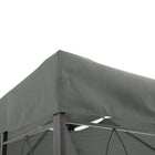 Outsunny - Toit de rechange pour pavillon 13 pi L x 10 pi l, 2 niveaux, couverture supérieure UV, jardin, terrasse, extérieur, gris foncé (SEULEMENT LE HAUT)-Tissu en polyester durable 180g/㎡ avec revêtement PA résistant aux UV  