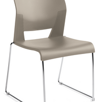 Global - Chaise empilable Duet, café au lait (brun)-Chaise empilable
