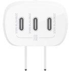 Belkin - Chargeur secteur triple USB-C PD 67 W avec PPS pour ordinateur portable, tablette et smartphone-Chargez un ordinateur portable jusqu'à 67 W sur un seul port.
