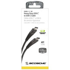 Scosche - Câble USB-C à USB-C Strikeline - 1,2 m (4 pi) - noir-Le câble tressé offre une flexibilité, une résistance et une durabilité sans enchevêtrement