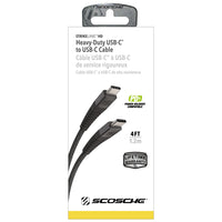 Scosche - Câble USB-C à USB-C Strikeline - 1,2 m (4 pi) - noir-Le câble tressé offre une flexibilité, une résistance et une durabilité sans enchevêtrement