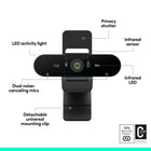 Webcam Logitech 4K Pro avec HDR et micros anti-parasite - Noir-Personnalisez-la: l’application Logi Options+ (3) simplifie la commande du dispositif personnel avec son zoom avant/arrière, son réglage des couleurs, sa mise au point manuelle et ses mises à jour du micrologiciel simplifiées