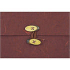 JAM Paper - Portfolio avec fermeture à bouton et à cordon - 9 x 11 3/4 x 5/8 - Rainforest Burgundy-Dispose d'un bouton en bois sécurisé et d'une fermeture à cordon