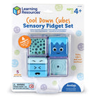 Learning Resources - Cool Down Cubes Ensemble de Fidget Sensoriel-Les cubes s'insèrent dans le plateau pour un nettoyage facile ou pour jouer en déplacement