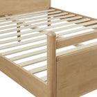 Modway - Leni Grandeur nature Cuir et bois véganes Cadre de lit à plateforme jumelée - Chêne clair-9