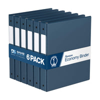 Davis Group Super économie, Reliure à anneaux ronds 1 po, paquet de 6 – Bleu Marine-3 Reliure À Anneaux