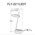 Dainolite - Lampe de bureau moderne Finley - Noir mat-Idéal pour le bureau ou la chambre
