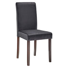 Modway - Prosper Velours rembourré Fauteuil d’appoint de salle à manger Ensemble de 2 - Gris-Cadre en caoutchouc