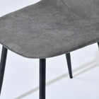 Homy Casa - Chaises d'accueil 4 places, tissu rembourré gris-Parfait pour les tables de 30" à 36" : Idéal pour cuisines, appartements et bureaux.