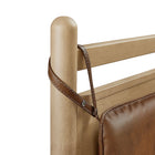 Modway - Leni Grandeur nature Cuir et bois véganes Cadre de lit à plateforme jumelée - Chêne clair-8