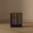 Manhattan Comfort - Table de nuit contemporaine Novara 22" à 2 tiroirs - Noyer Jacobean-Garantie limitée du fabricant de 30 jours