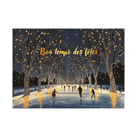 Pierre Belvédère - Cartes Temps des Fêtes-Lumières d'Hiver - 6 x 4,5 po - boîte de 20 et enveloppes - Français - paquet de 20-Cartes et enveloppes de haute qualité pour la saison des fêtes