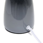 Simple Designs - Petite Round Table Lamp - Gray With Matching Shade-8