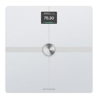 Withings - Body Smart Balance Wi-Fi avec composition corporelle avancée - Blanc-Composition corporelle avancée (masse grasse, hydrique, musculaire et osseuse)